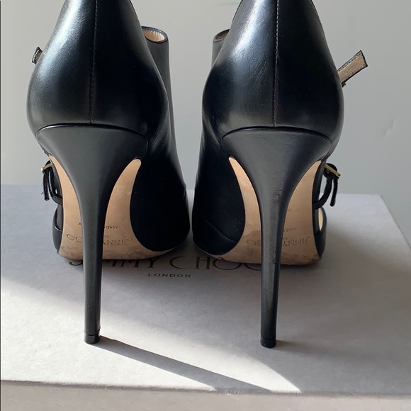 Authentic Jimmy Choo black leather heels - Picture 5 of 5
